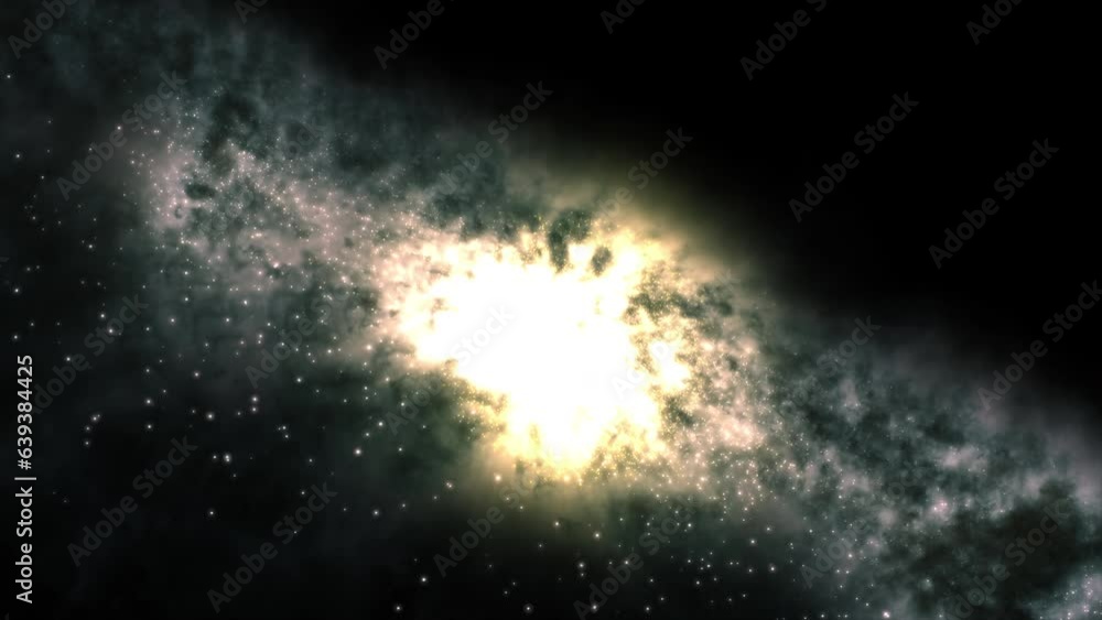 Canvas Prints bright galaxy consisting of nebulae and star clusters. the central part of the galaxy with a bright 