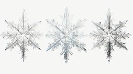 A beautiful snowflake on a pristine white