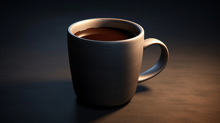 A steaming cup of hot chocolate on