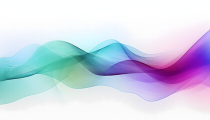 Fototapeta premium Vibrant abstract artwork featuring wavy lines set against a white backdrop. Dynamic waves and vivid colors offer a visually stimulating experience. Ideal for design and art enthusiasts