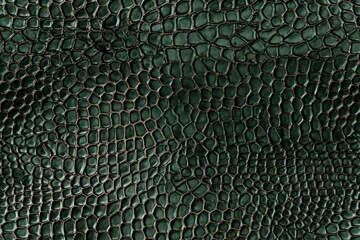 Seamless pattern with green reptile skin, textured lizard scales.