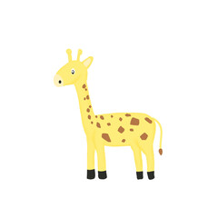 giraffe cartoon isolated on white