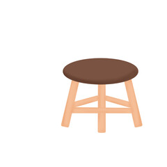 wooden chair isolated on white