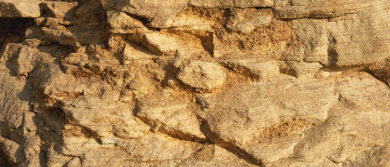 Textured stone surface. Panorama. Banner.