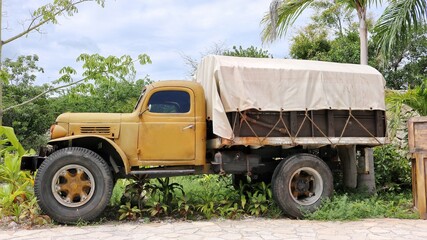 Vintage truck on the road