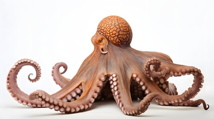 Obraz premium Octopus on white background