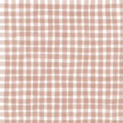 Brown Gingham Check Hand Drawn Background