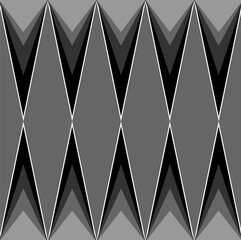 Vector abstract geometric pattern in the form of rhombuses on a gray background