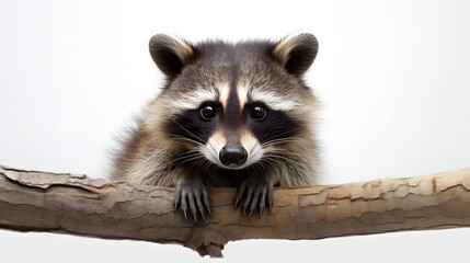 Obraz premium Raccoon on white background