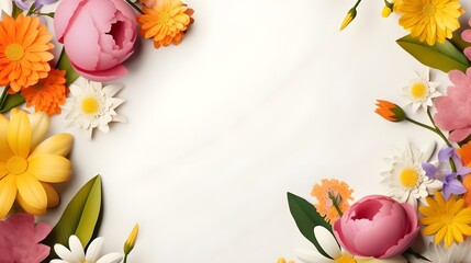 Naklejka na ściany i meble Blühende Schönheit: Ein floraler Hintergrund
