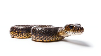 Obraz premium Sea snake on white background