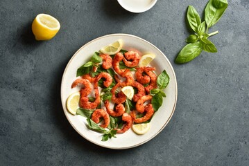 Spicy thai basil shrimp