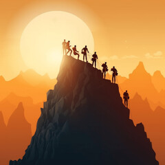 be successful together as a team and climb the mountain together