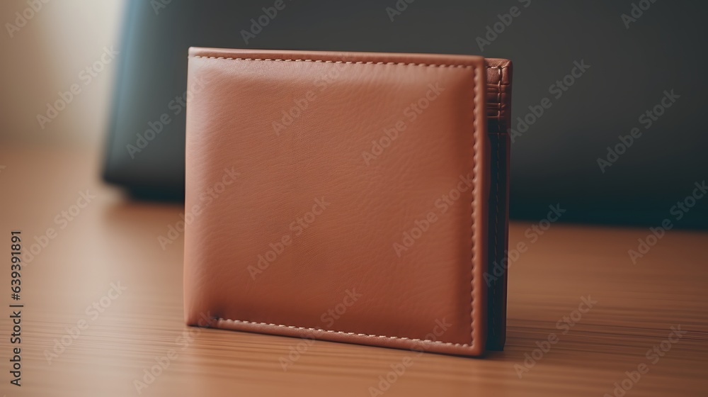 Poster small and simple wallet on a table