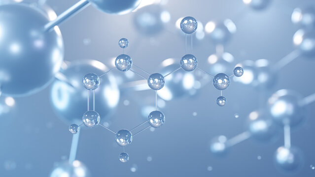 pyrazinamide molecular structure 3d, flat model, antituberculosis agents, structural chemical formula view from a microscope
