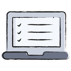 Hand drawn Online Learning icon