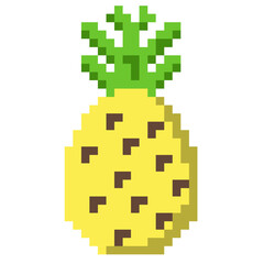 Fototapeta premium Pineapple Pixel Art 