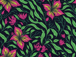 seamless pattern of abstract flower petals design. generative ai
