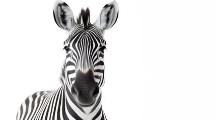 Zelfklevend Fotobehang zebra on a white background © Oleksandr