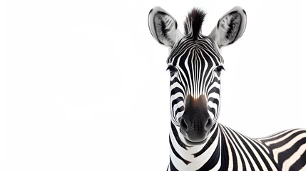 Foto op Canvas zebra on a white background © Oleksandr