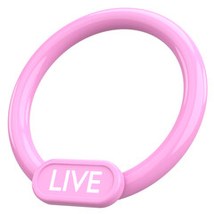 Live streaming frame. 3D illustration.