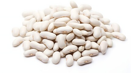 Fototapeta na wymiar white beans on a white background