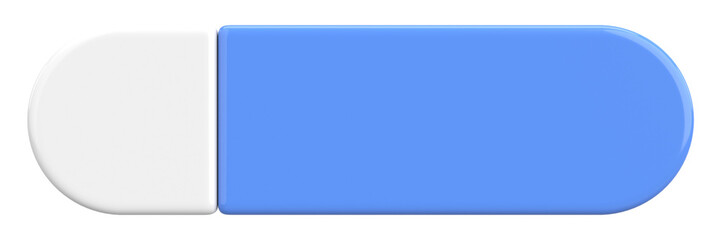 3D button. Empty button. 3D illustration.