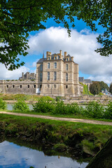 Fototapeta na wymiar The castle of Quintin, Brittany, France