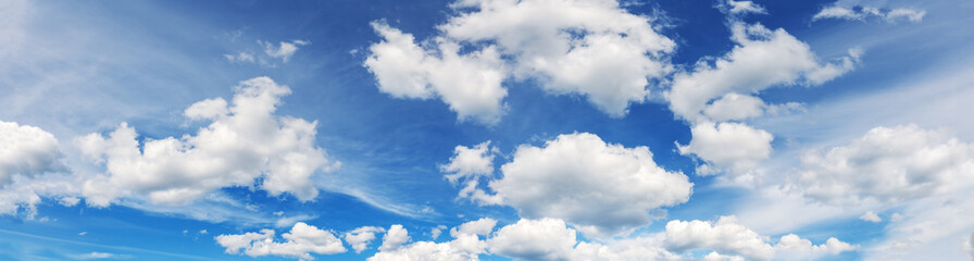 Naklejka na ściany i meble Cloudscape on the blue sky in sunny day in summer.
