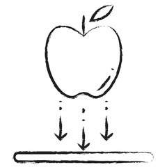 Fototapeta premium Hand drawn Gravity icon