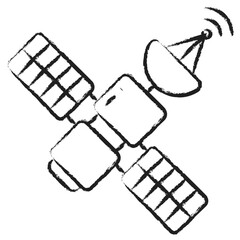 Hand drawn satellite icon