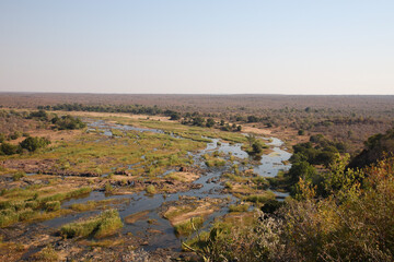 Krüger Park - Afrikanischer Busch – Olifants River / Kruger Park - African bush – Olifants...