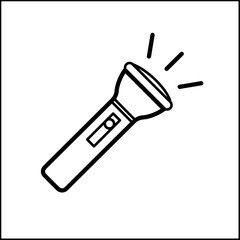 flashlight - vector icon
