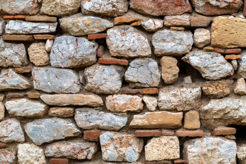 Ruins of Hadrian's Library near Monastiraki Square in Athens, Greece.
