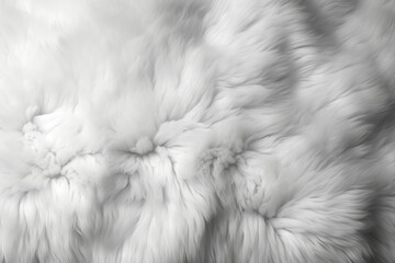 white fluffy fur with long pile, texture, background