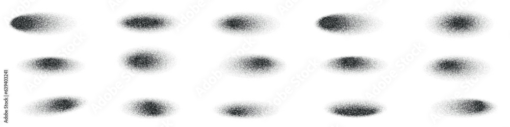 Poster noise texture with gradient grain, circle effect, grainy sand gradation and sphere. flat vector illu