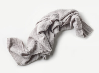 crumpled cotton napkin