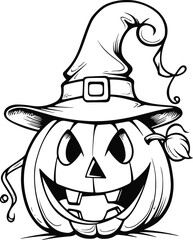 hand drawn flat Halloween cute girl with pumpkin a illustration