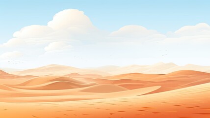 Fototapeta na wymiar Desert with dune, sand, landscape. Web banner with copy space
