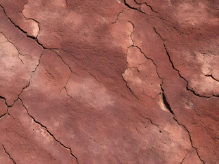 Close-Up of Cracked Brown Rock Texture: Rough Mountain Surface for Design