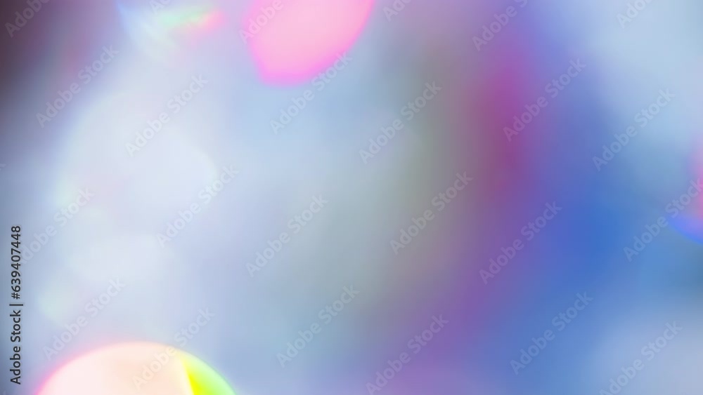 Wall mural bright diffraction in a thick prism. loop. the light passes through the facets of a slowly rotating 