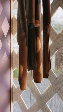 view from the window, wind chime, chime, hammock in patio, patio, lighting, golden hour, lighting in the evening, sunset, Hammock, old, bridge, nature, building, architecture, wooden, tree, wood, wate