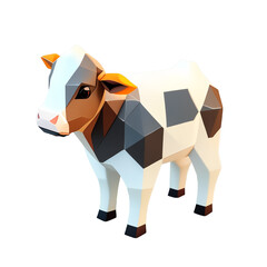 Obraz premium low poly cow