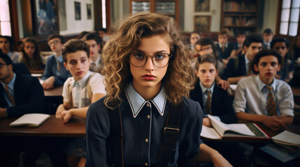 Classroom Brainiacs: Geeky Teenagers at School
