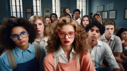 Classroom Brainiacs: Geeky Teenagers at School

