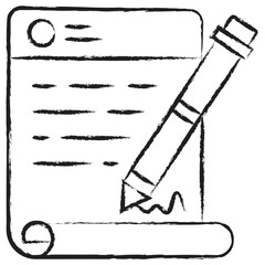 Obraz premium Hand drawn Letter writing icon