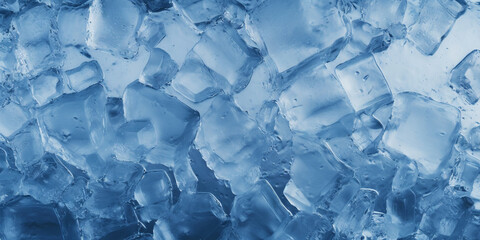 Cracked ice on a frozen lake. The natural texture of winter ice. Generative AI