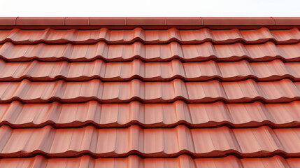 A vibrant red roof against a beautiful