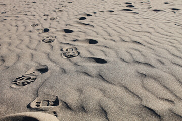footprints in sand