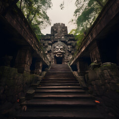 Fototapeta premium stairs to the temple
